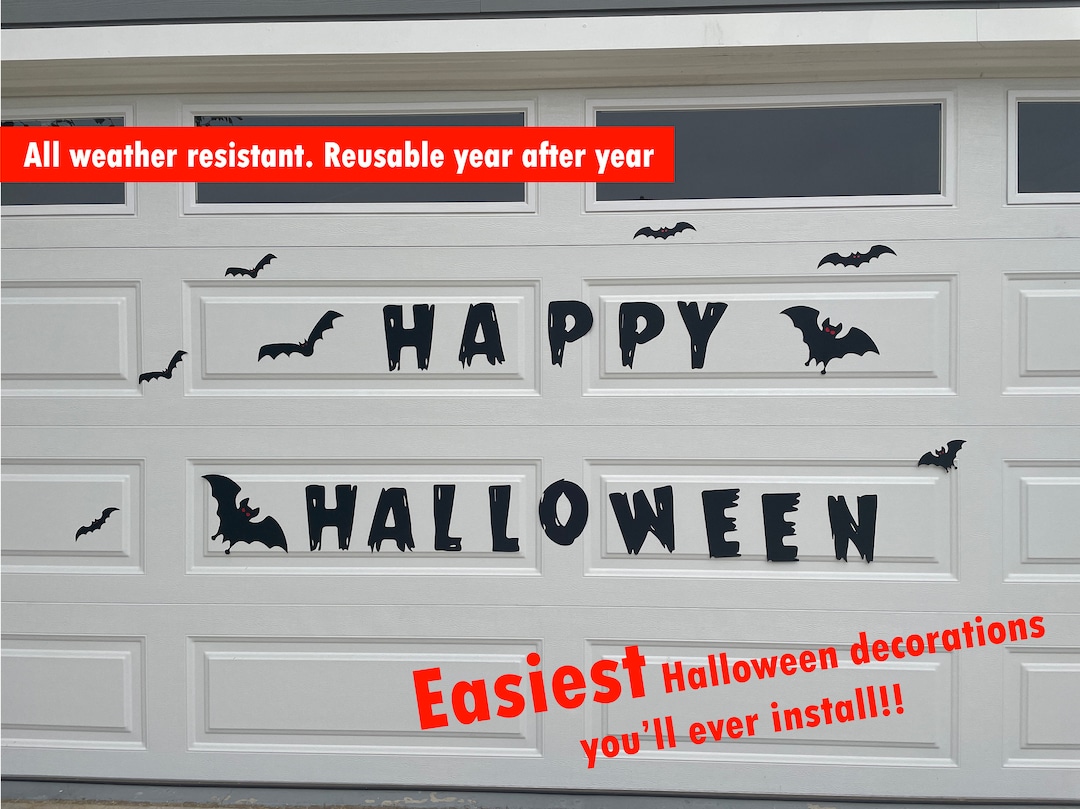 Happy Halloween Garage Door Reusable Decorations Etsy