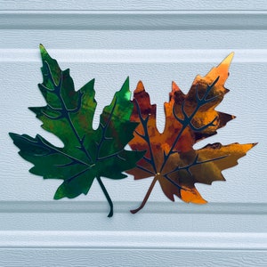 Fall Magnetic Leaves, multi color leaves, change of the season leaves, iridescent leaves