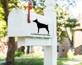 Dog Breed Silhouette Decal – Black or White – Mailbox, Car & Locker Decor