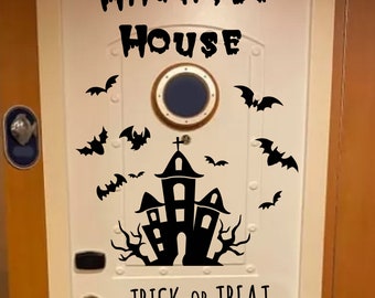Haunted House Cruise Ship Magnets, Trick or Treat, Flying bats