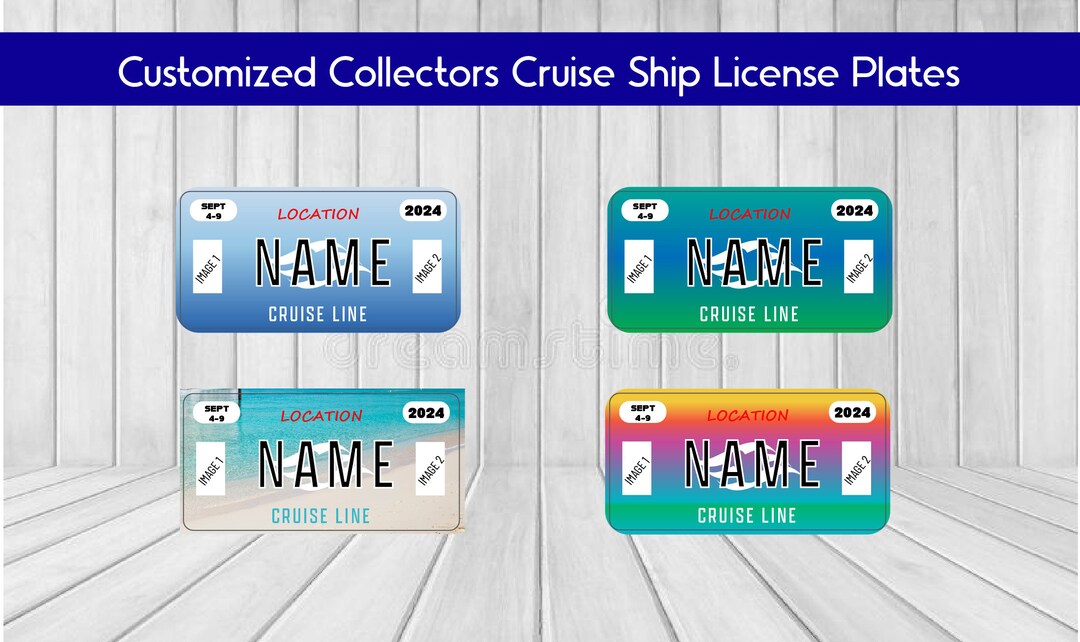 Custom Cruise Ship License Plate, Collectors Cruise Ship License Etsy