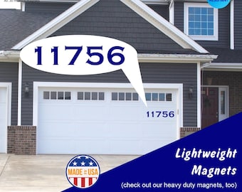Custom Lightweight Vinyl Magnetic House Numbers: Garage, Door, Mailbox