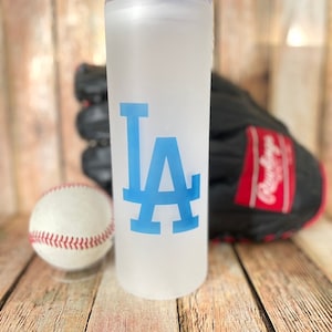 Los Angeles Frosted Glass LA Dodgers Tumbler: MLB Baseball Gift
