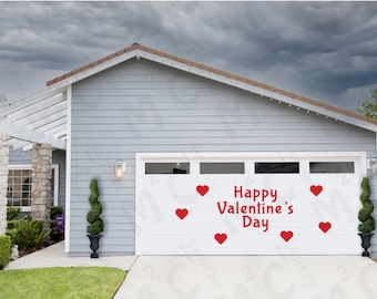 Valentines Day Garage Door Magnetic Decorations: Hearts and Letters