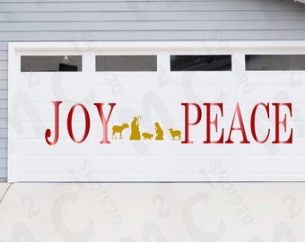 Christmas Nativity Magnet, Joy Peace Letters, Star of Bethlehem