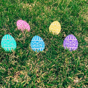 Easter Pastel Egg Magnets set of 5 , Iridescent design, Fabergé jeweled egg, Refrigerator Magnets, Sustainable Décor, Holographic design