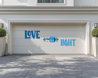 Hanukkah Love and Light Dreidel Garage Door Magnet Sign, Large