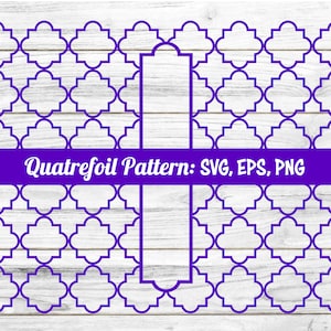 Motif quadrilobe marocain sans soudure, SVG, EPS, JPG, fichier de coupe numérique, utilisation commerciale, téléchargement immédiat, modèle de décapage de peinture
