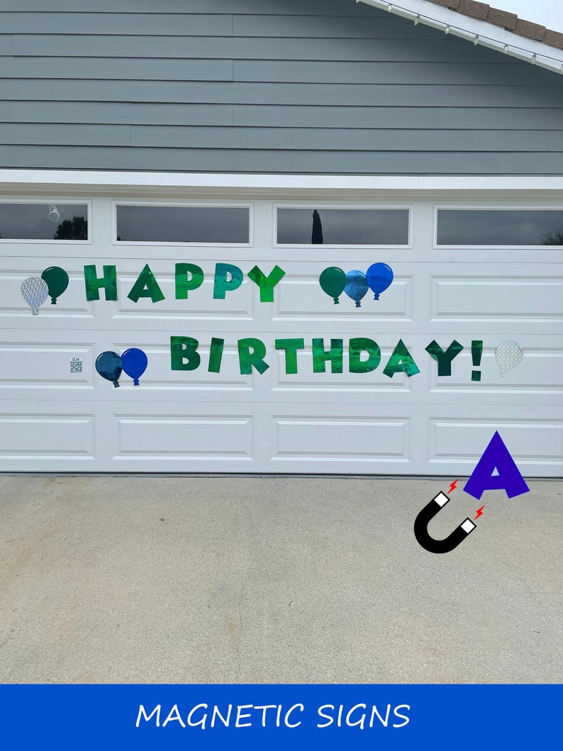 Happy Birthday Signs garage door decor party signs Etsy
