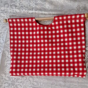 Draagbare picknick taarttas, platte taarthouder, stoffen handtas, rode draagtas met taart, draagtas strandcamping, moedercadeau