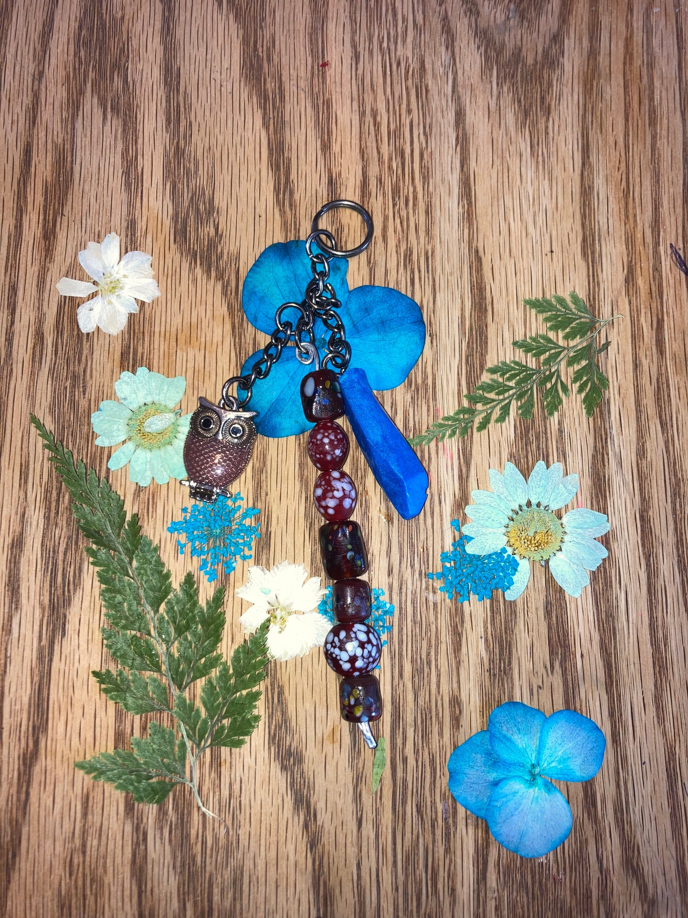 Crystal keychain/beaded Etsy