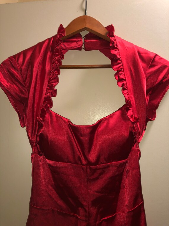 1990’s Morgan and Co Red satin dress