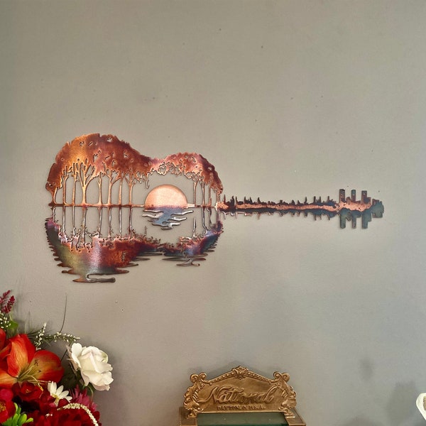 Metal Guitar Art | Abstract Guitar Wall Art | Guitarist Art | Gift for Guitar Player | Music Lover Gift | Music room decor | Guitar gifts