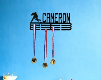 Hockey Medal Hanger, Personalized Medal Hanger, Medal Display, Sports Ribbon Display, Custom Medal Hanger, Hockey Player Gift