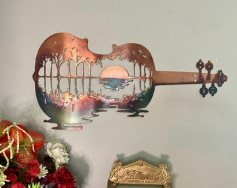 Violin Wall Decor, Violin Wall Art, Violin Gifts, Metal Wall Art, Metal Violin, Violin Sign, Music Wall Art, Music Lover Gift, Violinist Art