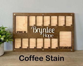 School Years Picture Frame, K-12 Picture Frame, Grade School Picture Frame, Photo Collage, Personalized Photo Frame, Wooden Picture Frame