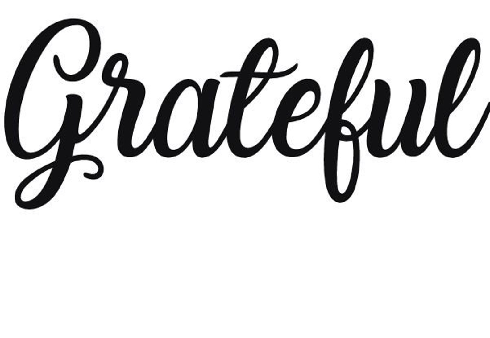 Grateful Script Metal Word Sign Metal Cursive Grateful Etsy
