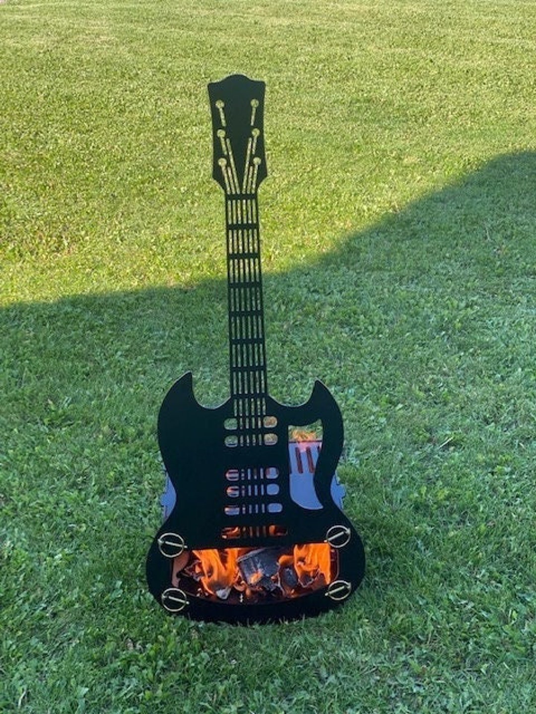 Outdoor Patio Fire Pit, Guitar Fire Pit, Guitar Gifts, Guitar Lover