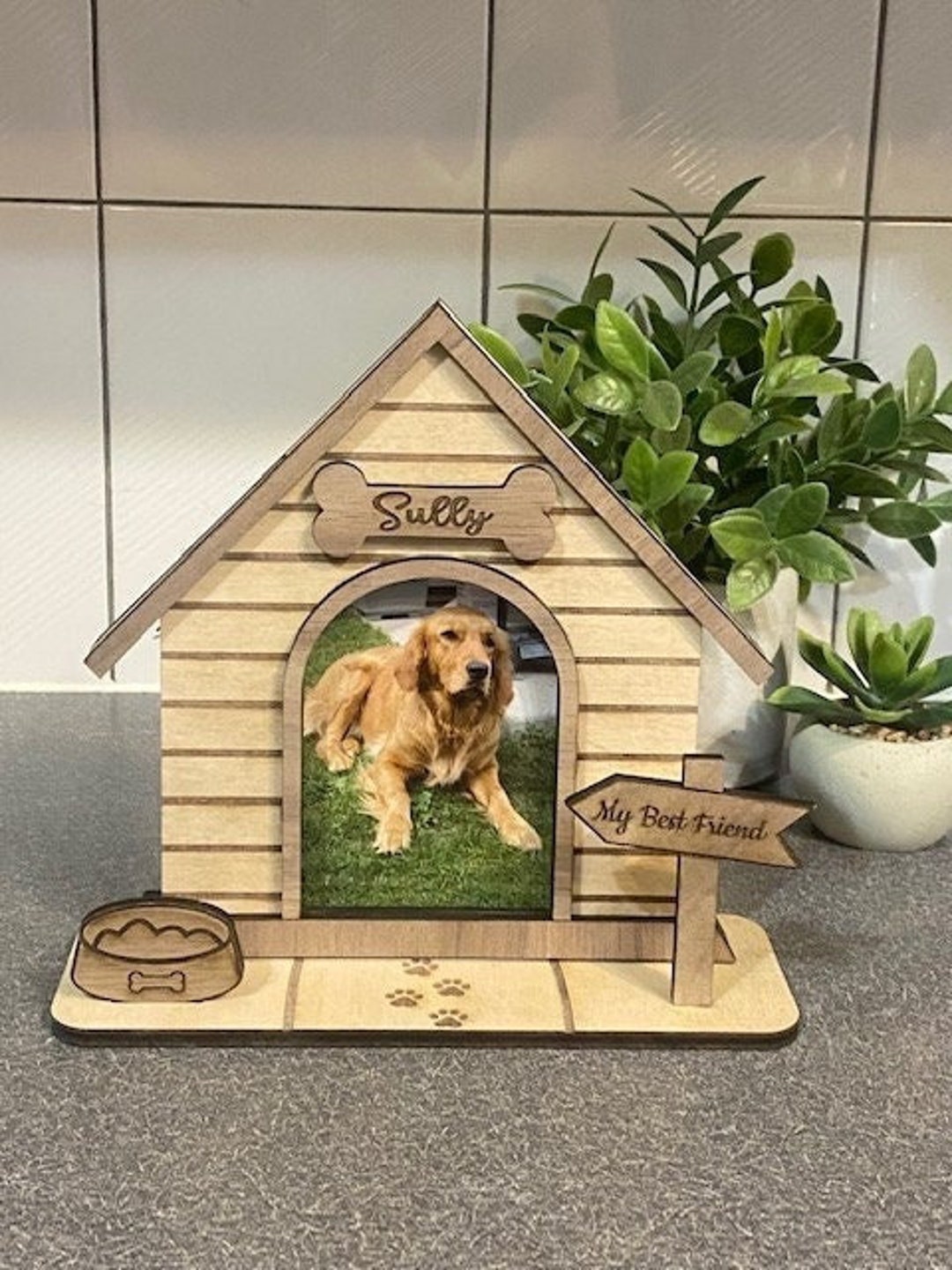 Dog House Frame, Personalized Dog Picture Frame, Pet Keepsake Frame, Dog Lover Gift, Dog