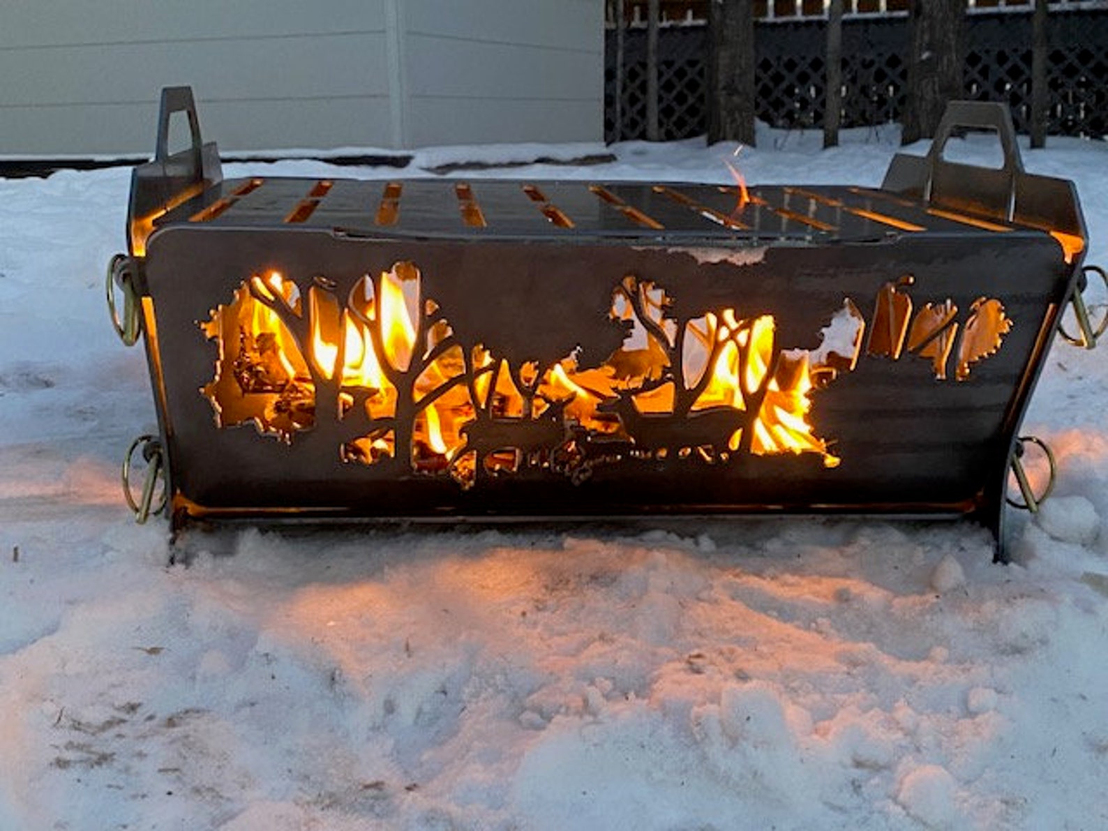 Deer Fire Pit Portable Campfire Patio Fire Pit Collapsible Etsy