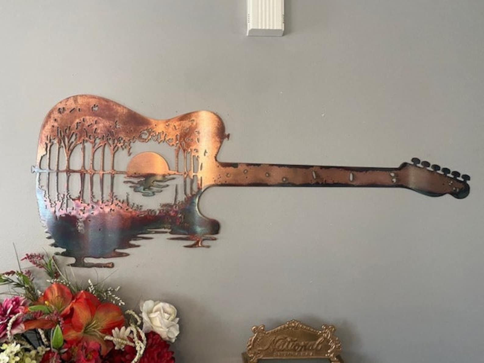 Abstract Guitar Metal Wall Art Metal Guitar Art Abstract Etsy
