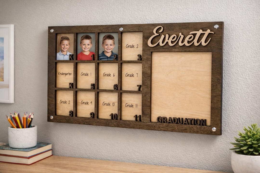 School Years Picture Frame, K-12 Picture Frame, Grade School Picture ...