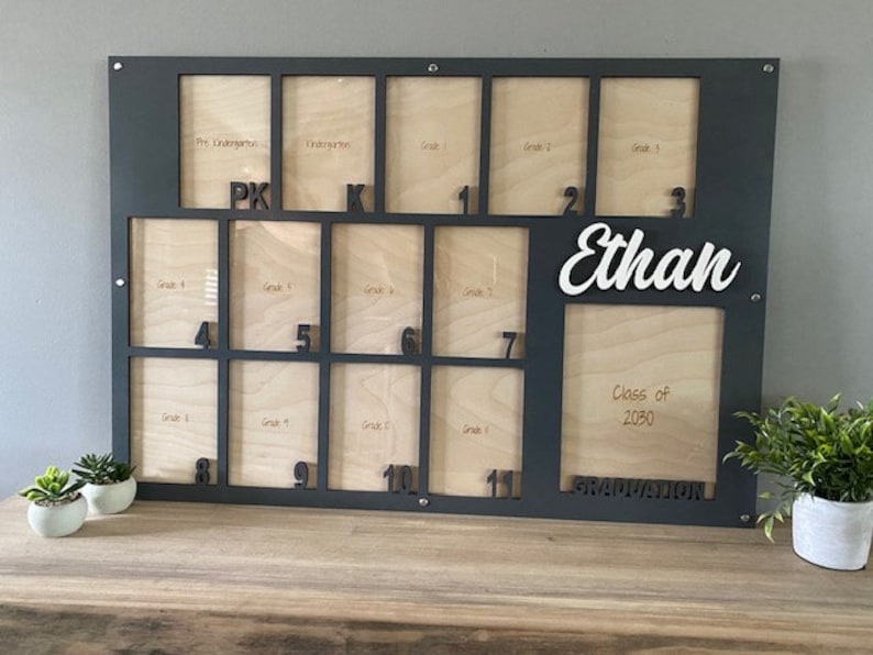 Grade R Picture Frame School Years Picture Frame, K-12 Picture Frame, Grade School Picture ...