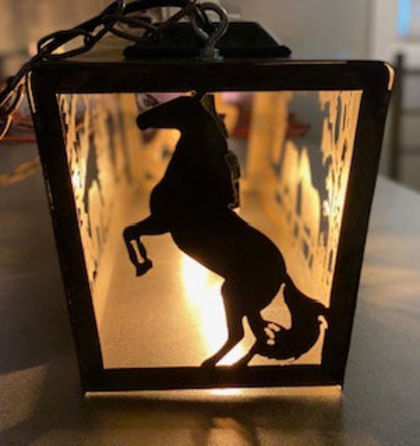 Equine Ranch Horse Metal Light Fixture Horse Lighting Etsy
