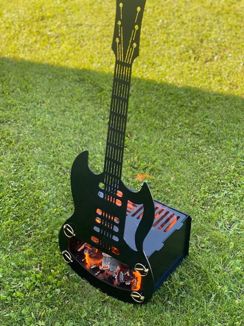 Outdoor Patio Fire Pit Guitar Fire Pit Guitar Gifts Guitar Etsy