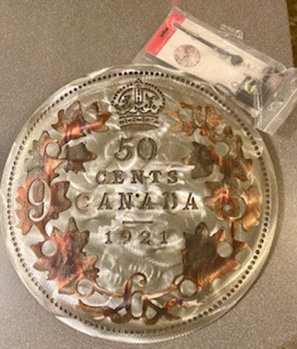 1921 50 Cent Coin Clock Canada Coins Coin Collector Rare
