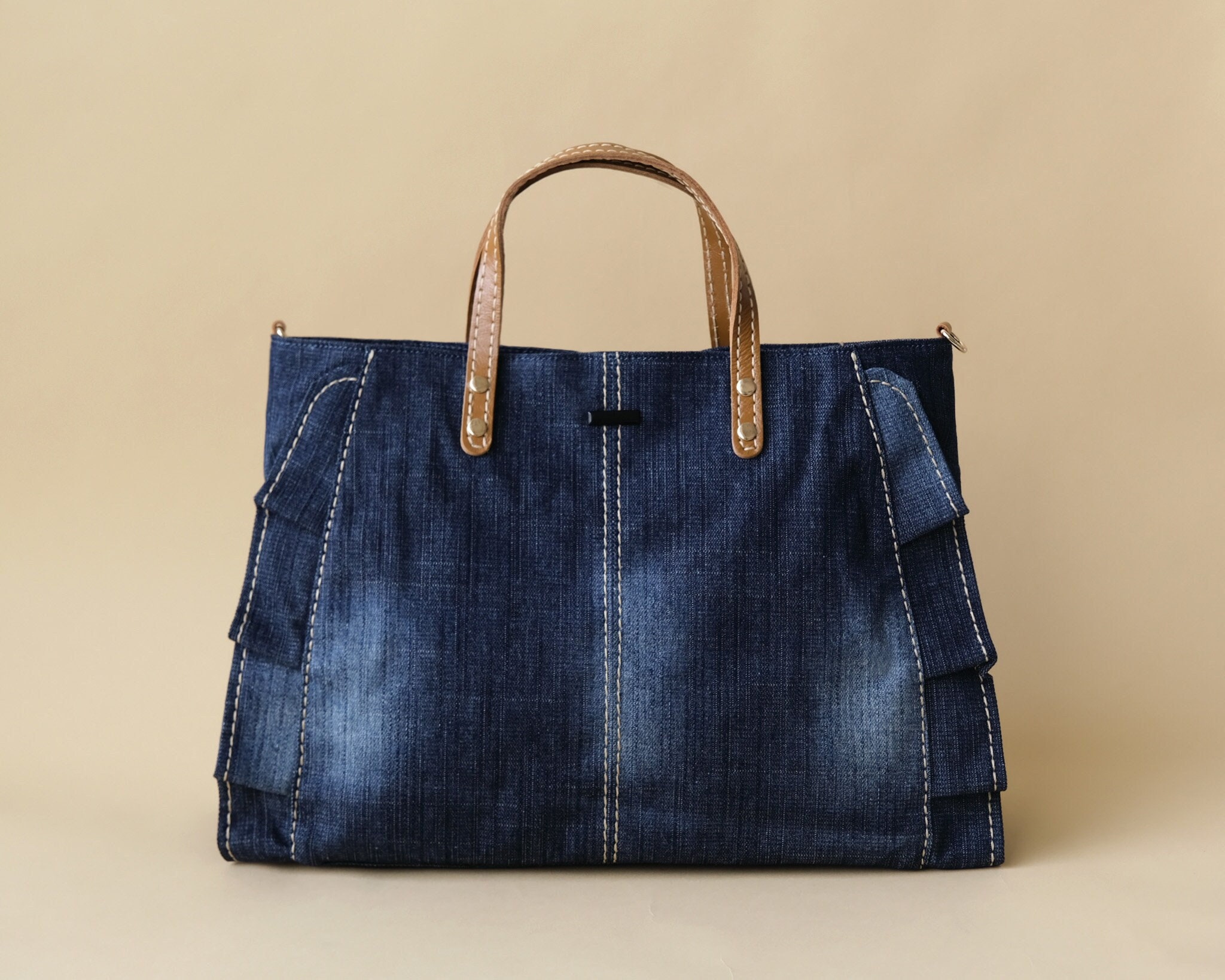CELESTE Bag Denim Fabric | Women's Clear Top Handle Tote Bag – Steve Madden