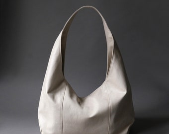 Vegan Leather Hobo Bag for Women, Slouchy Shoulder Bag, 13 Inch Laptop Fits, Lightweight Large Shoulder Tote, Everyday Work Bag