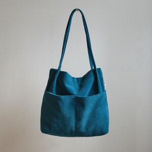 Sac Fourre-tout En Velours Côtelé Pour Femme - Grand Sac à Main Avec Fermeture éclair