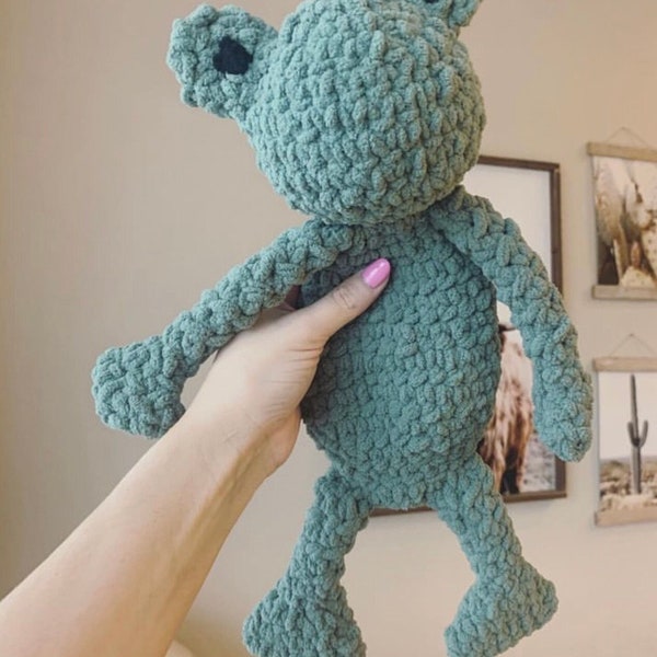 Handmade Crochet Frankie Frog Snuggler | Crochet Lovey | Frog Lovey | Crochet Frog