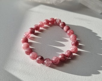 Emotional Healing Bracelet - Grade AA 8MM Pink Tourmaline Bracelet - Friendship, Compassion, Self-love, Transformation