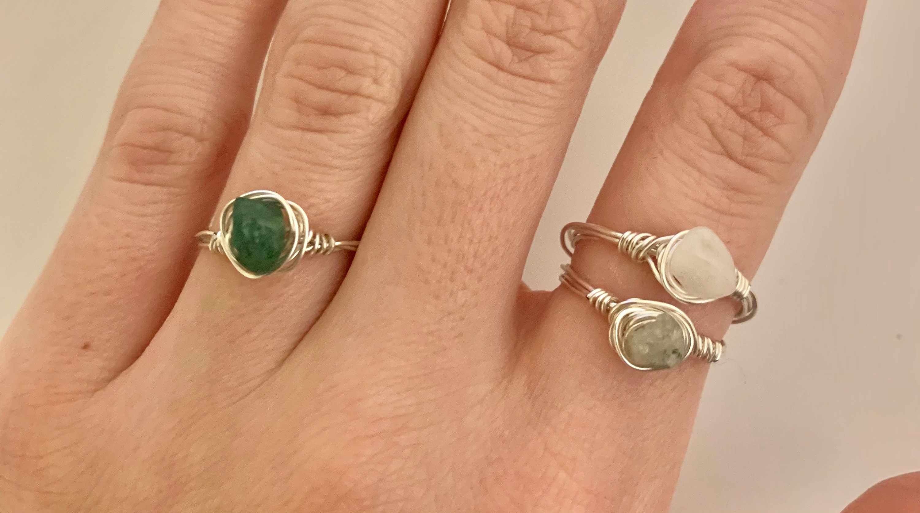 Handmade gemstone rings Etsy
