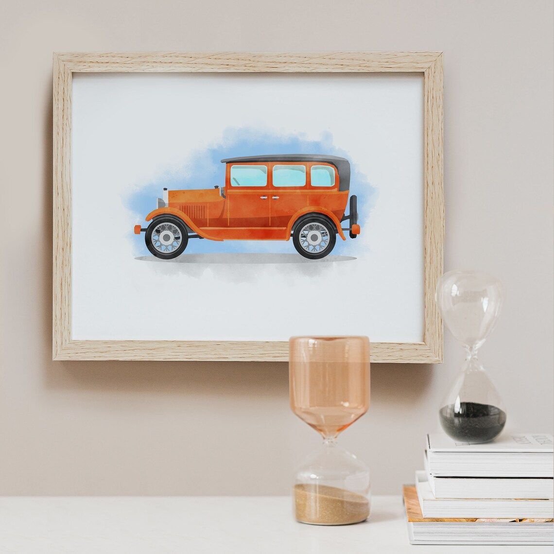 Old Car Wall Art Car Lovers Gift Antique Car Decor American | Etsy