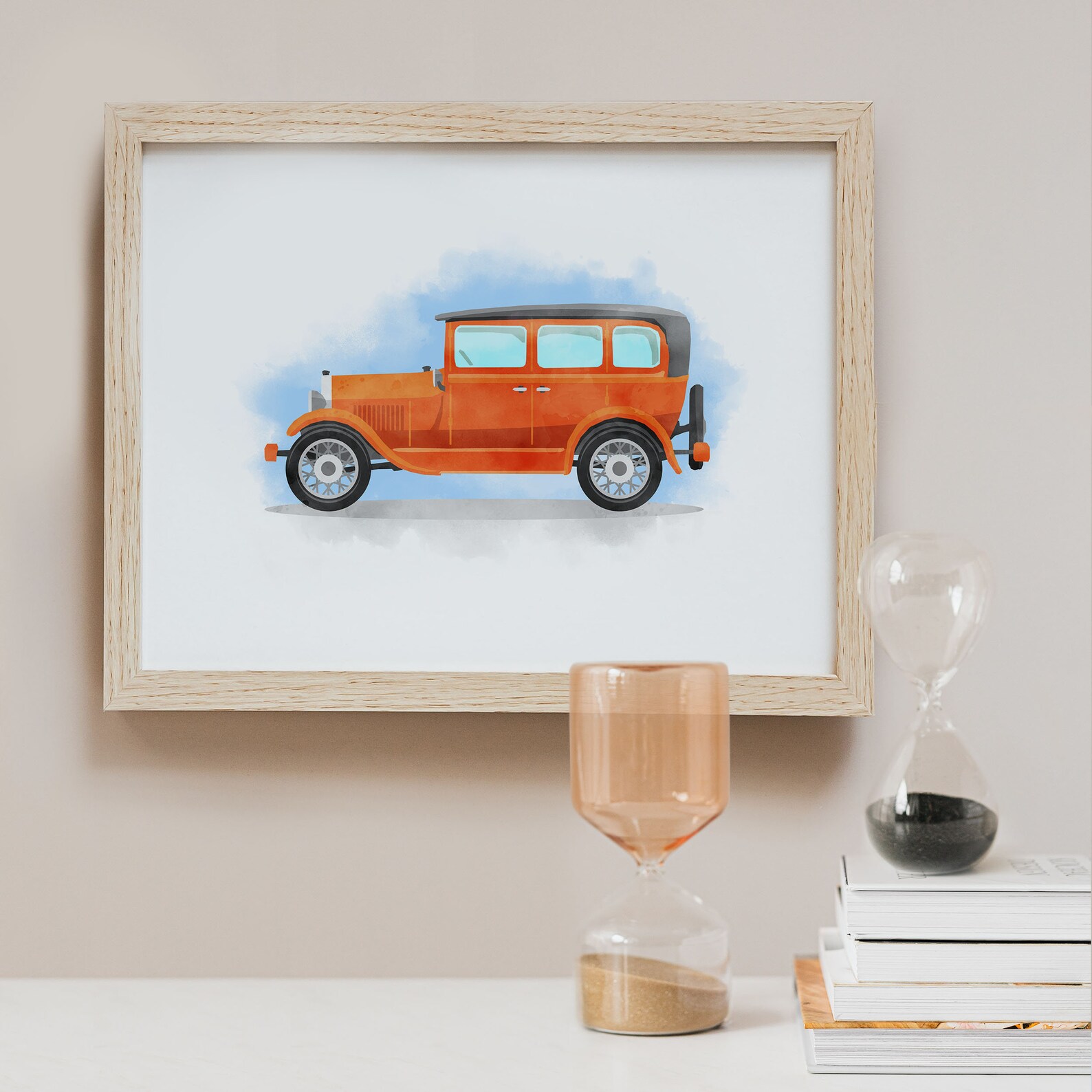 Old Car Wall Art Car Lovers Gift Antique Car Decor American | Etsy