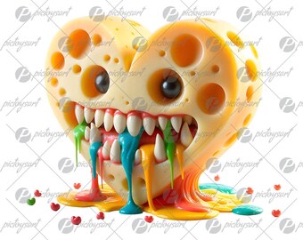 Cheese heart, Say cheese, Valentine&#39;s Day, Celebration of love, Holiday gift food PNG