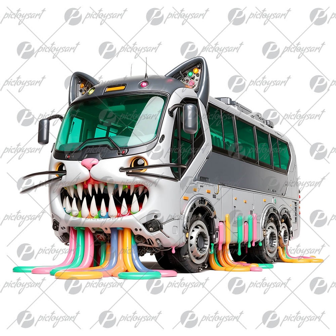 Cat Bus Rave Cat Bus, Urban Beast, Gift for Boys, Hi-tech Cyber Bus, Monster Bus ...