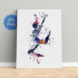 Dancer wall art, Dancing girl silhouette, Dance room decor, Dancing print, Dance artwork, Dance sublimation designs