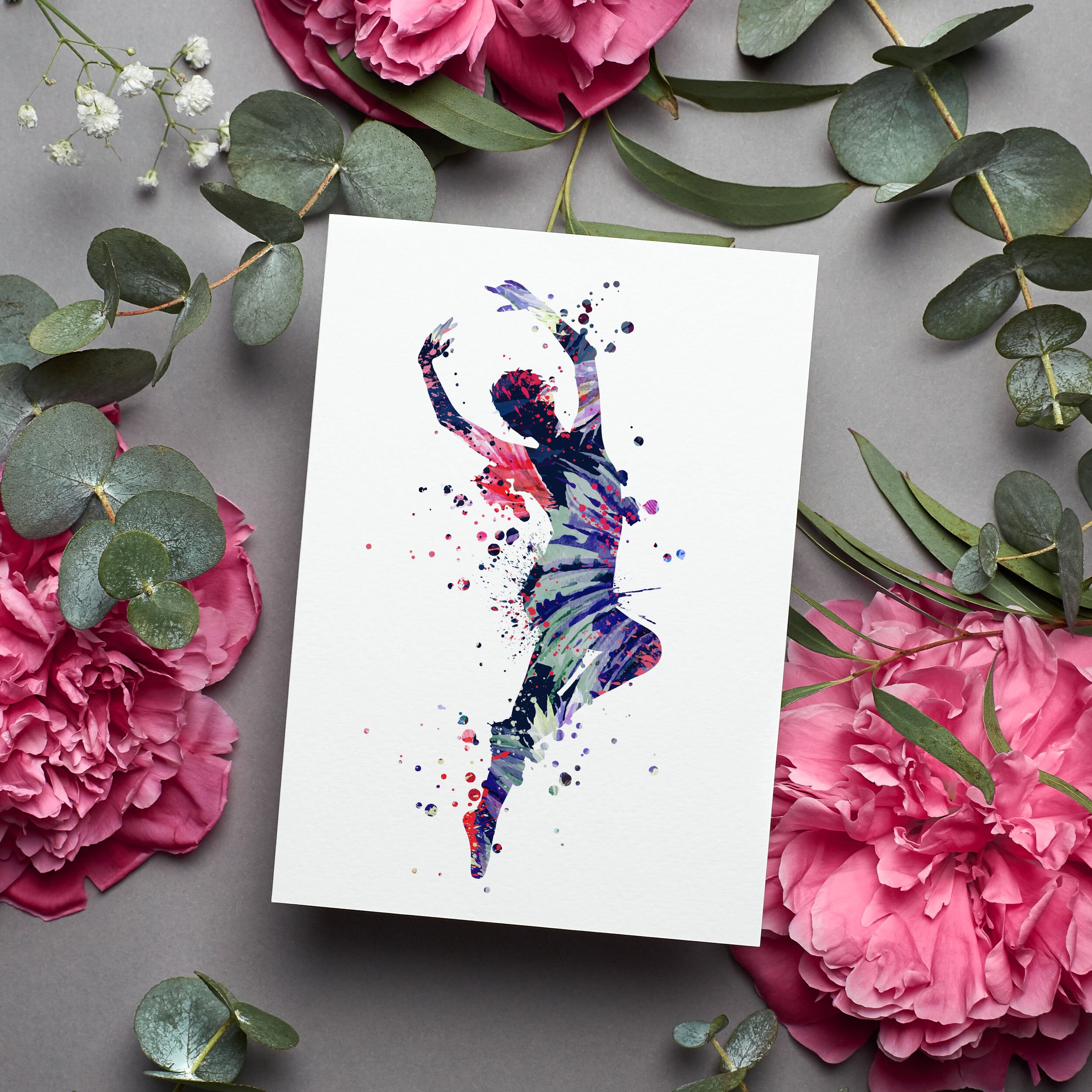 Dancer Print Dancing Girl Silhouette Dance Wall Art Dance - Etsy