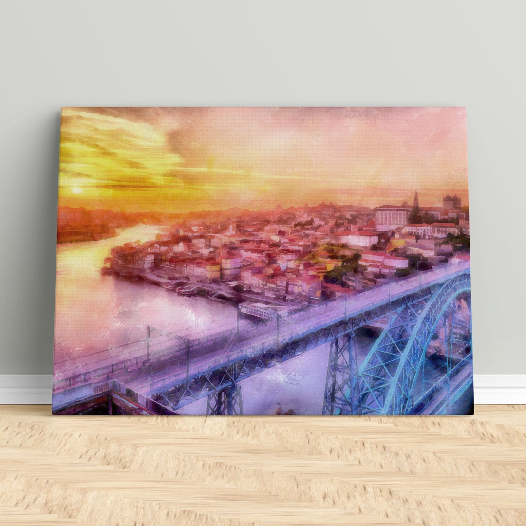 Porto Print Portugal Wall Art Bridge Print Porto Painting Etsy