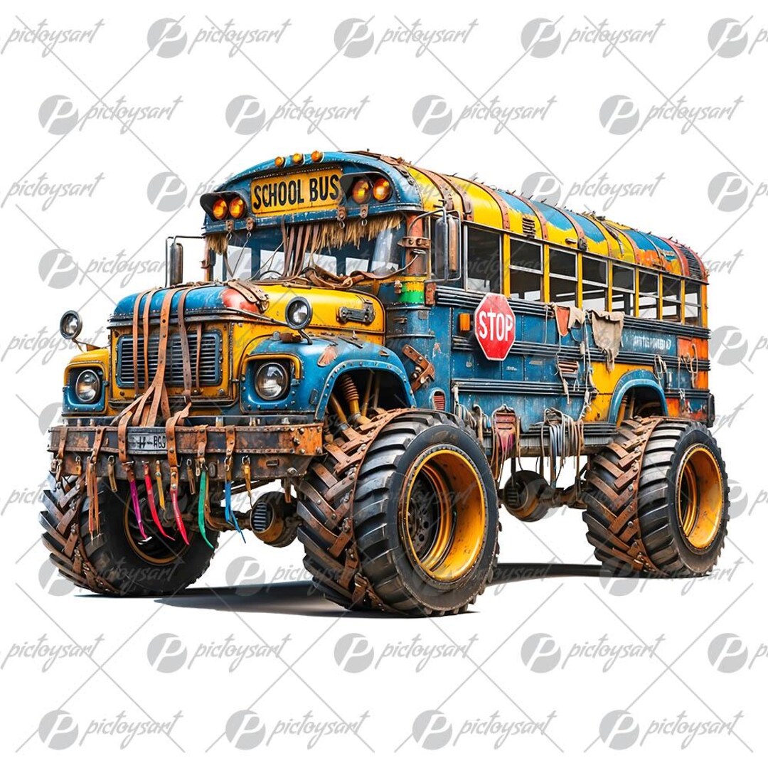 Cool School Bus, Offroad Beast, Yellow Motorbus, Back to School, Funny ...