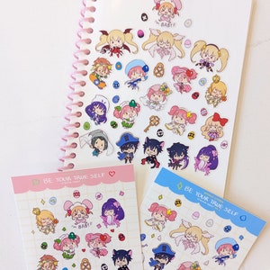 Shugo Chara & Mermaid Melody | Vinyl Sticker Sheet | For Planners Journal Notebook or Scrapbook