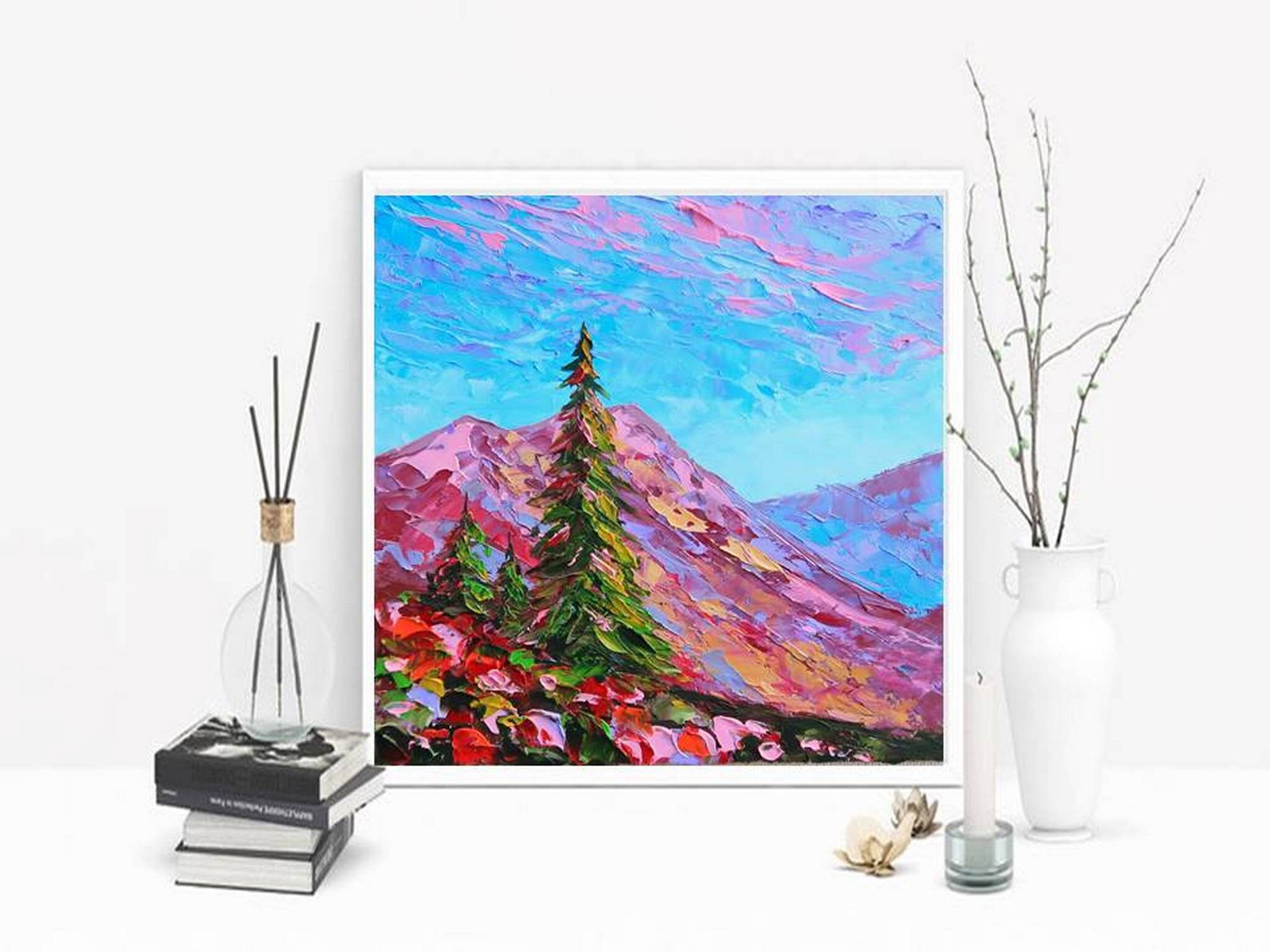 Colorado Painting Rocky Mountains Original Art Wall Art Hiking Etsy