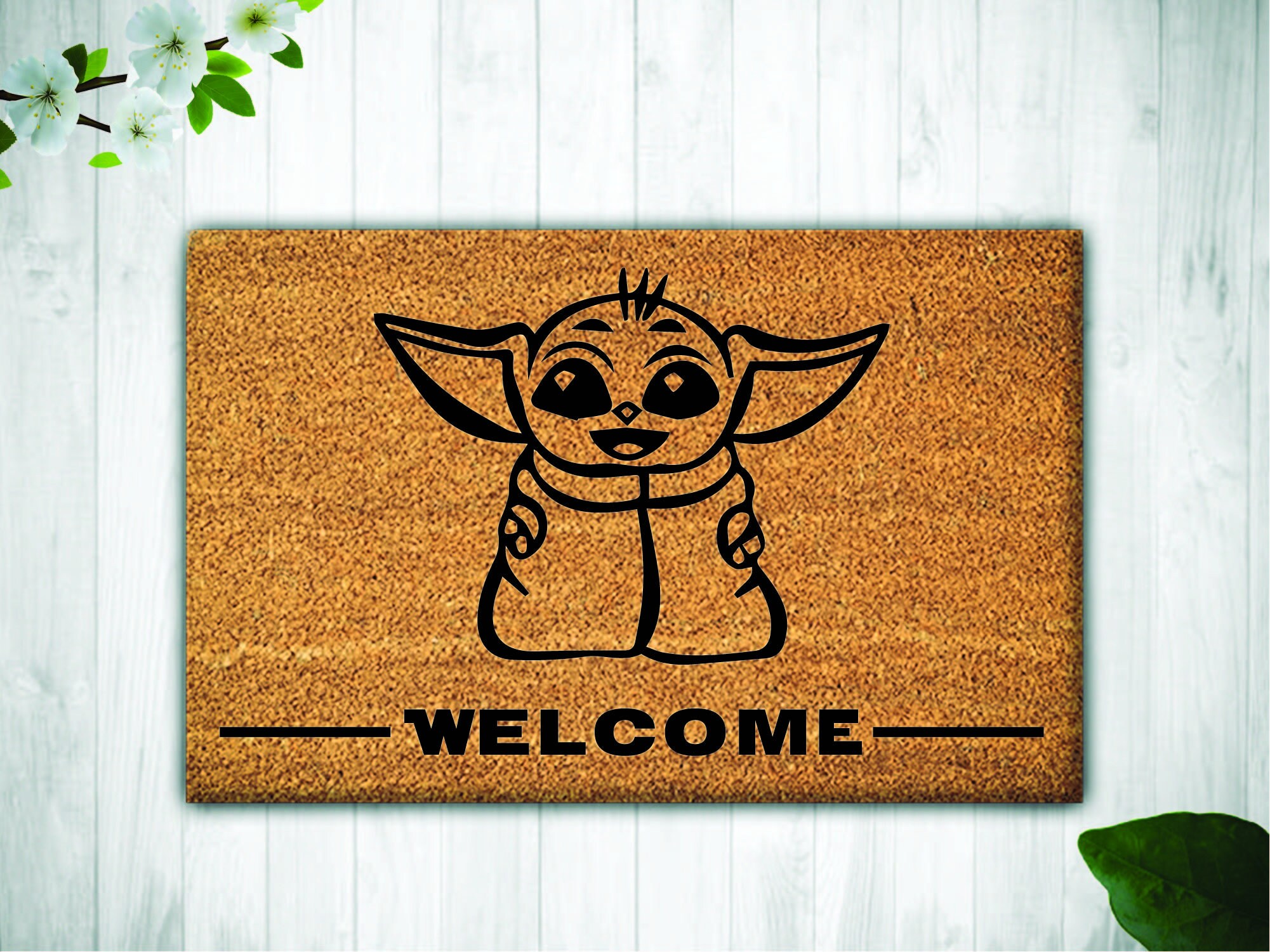 Mandalorian Doormat Star Wars doormat Disney doormat Etsy