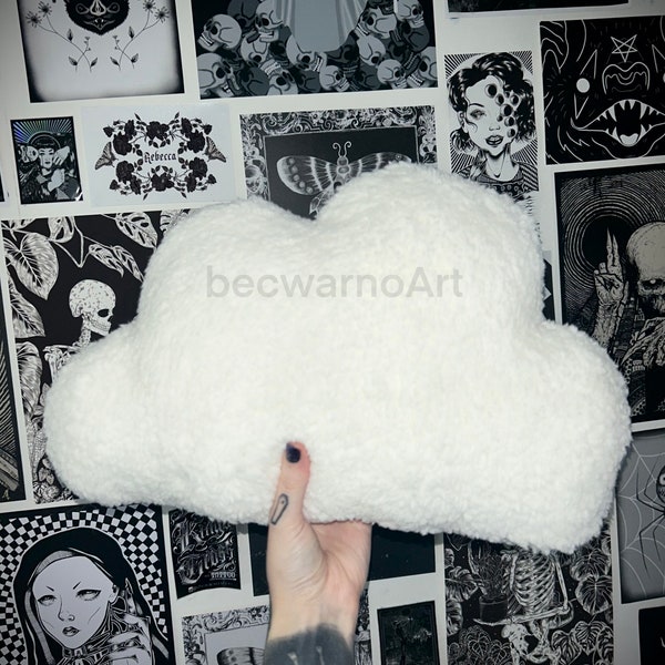 cute cloud cushion pillow / moon stars room decor nursery fun kawaii sleep dream gift kid