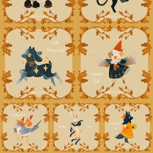 Durchsichtige Aufkleber - Autumn Critters
