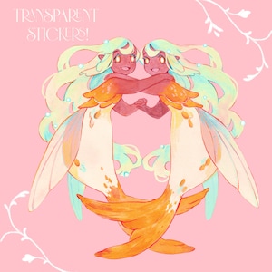 Pegatinas transparentes - Sirenas gemelas
